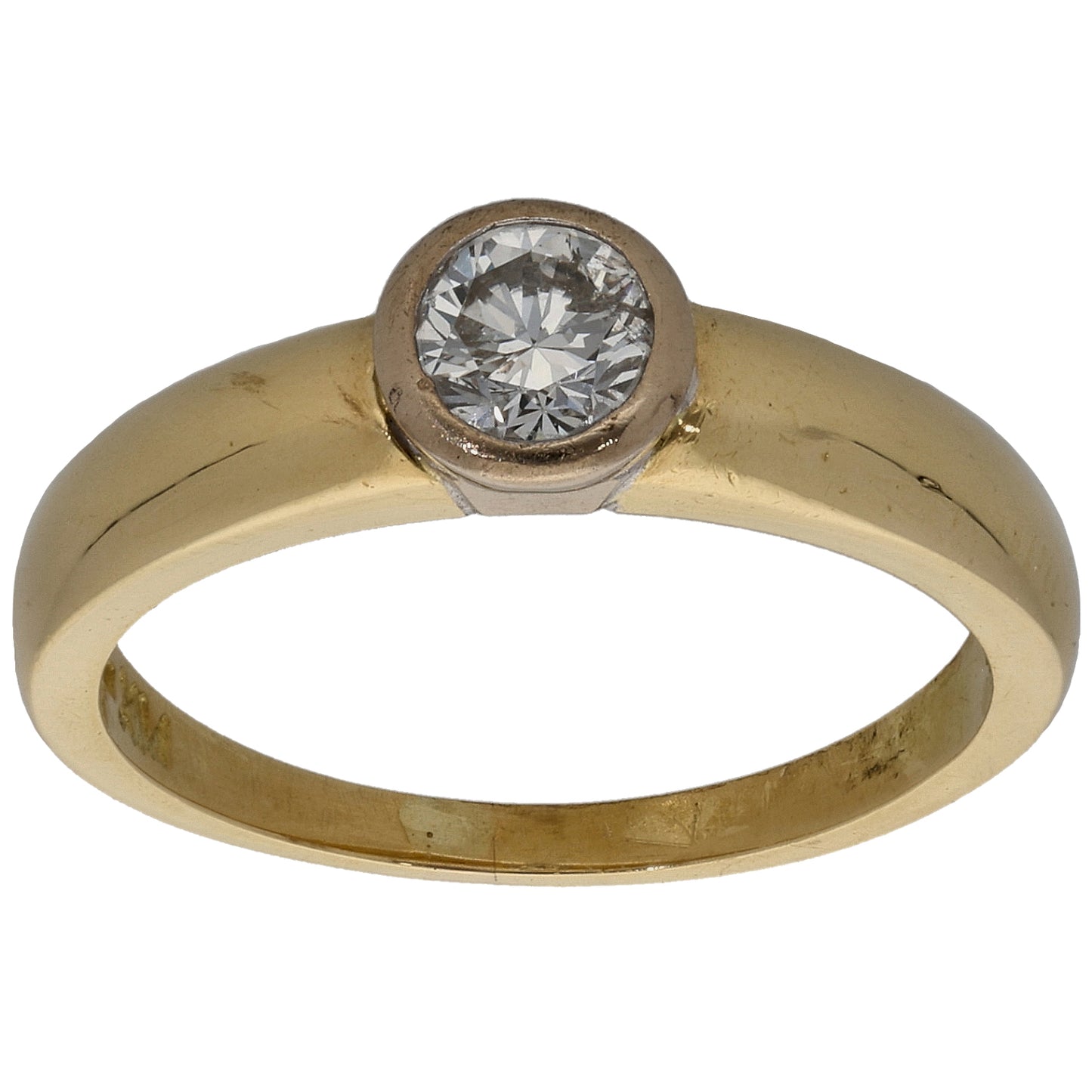 18ct Gold 0.50ct Diamond Solitaire Ring Size M