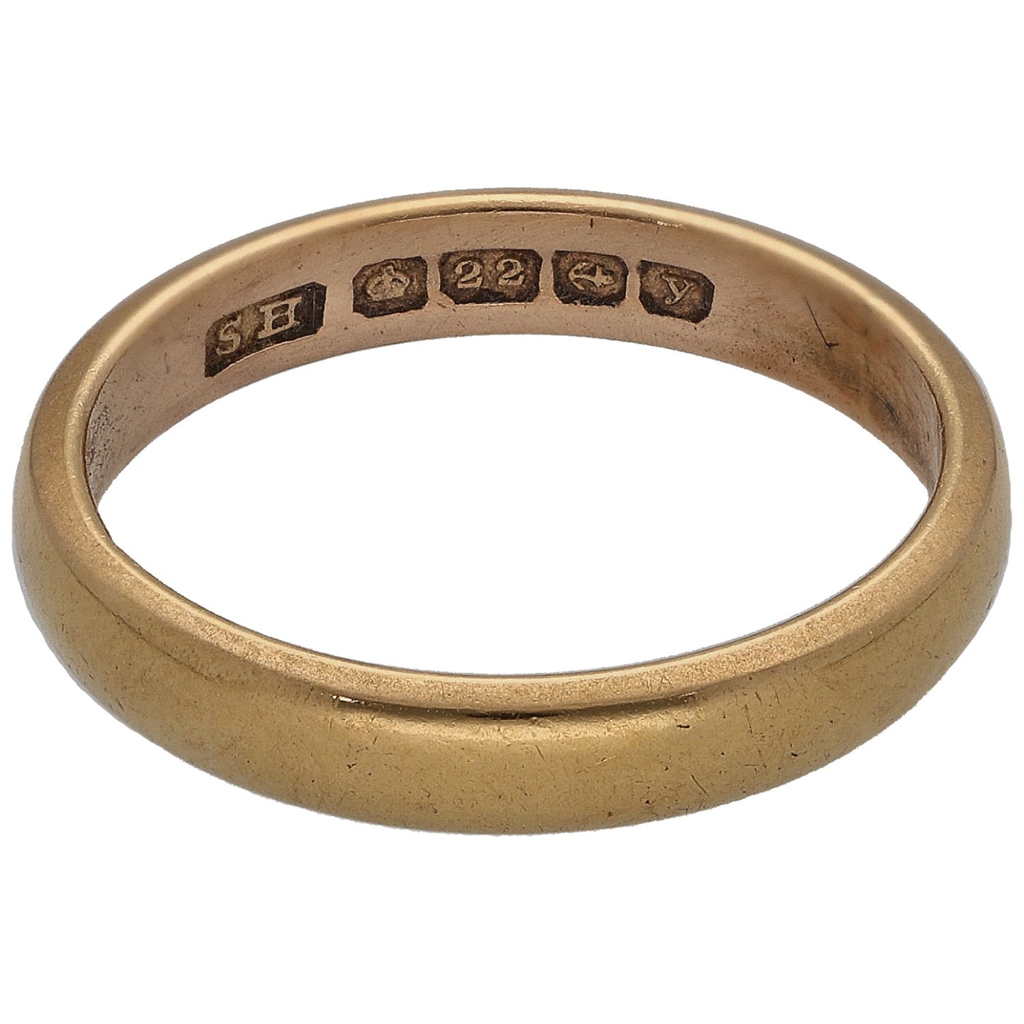 22ct Gold Plain Wedding Ring Size M