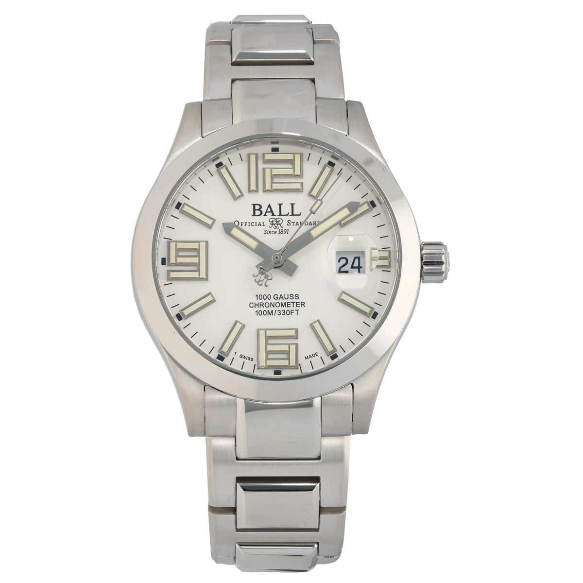 Ball Engineer III Legend NM9016C, white dial and stainless steel