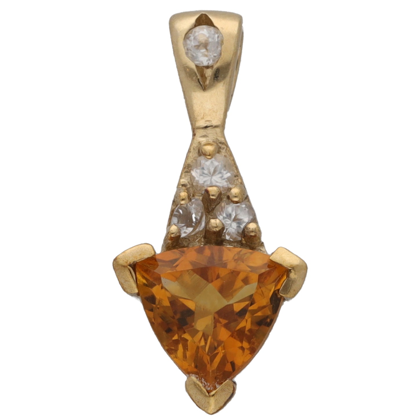 9ct Gold Citrine & Imitation Gems Dress/Cocktail Pendant