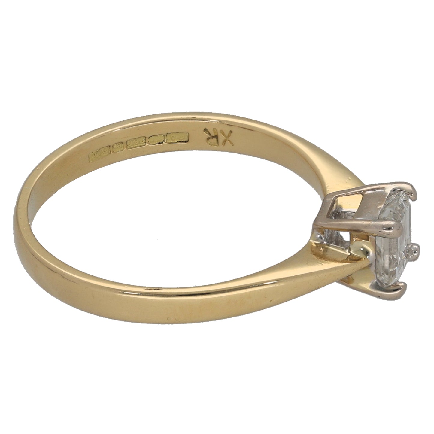 18ct Gold 0.50ct Diamond Solitaire Ring Size M