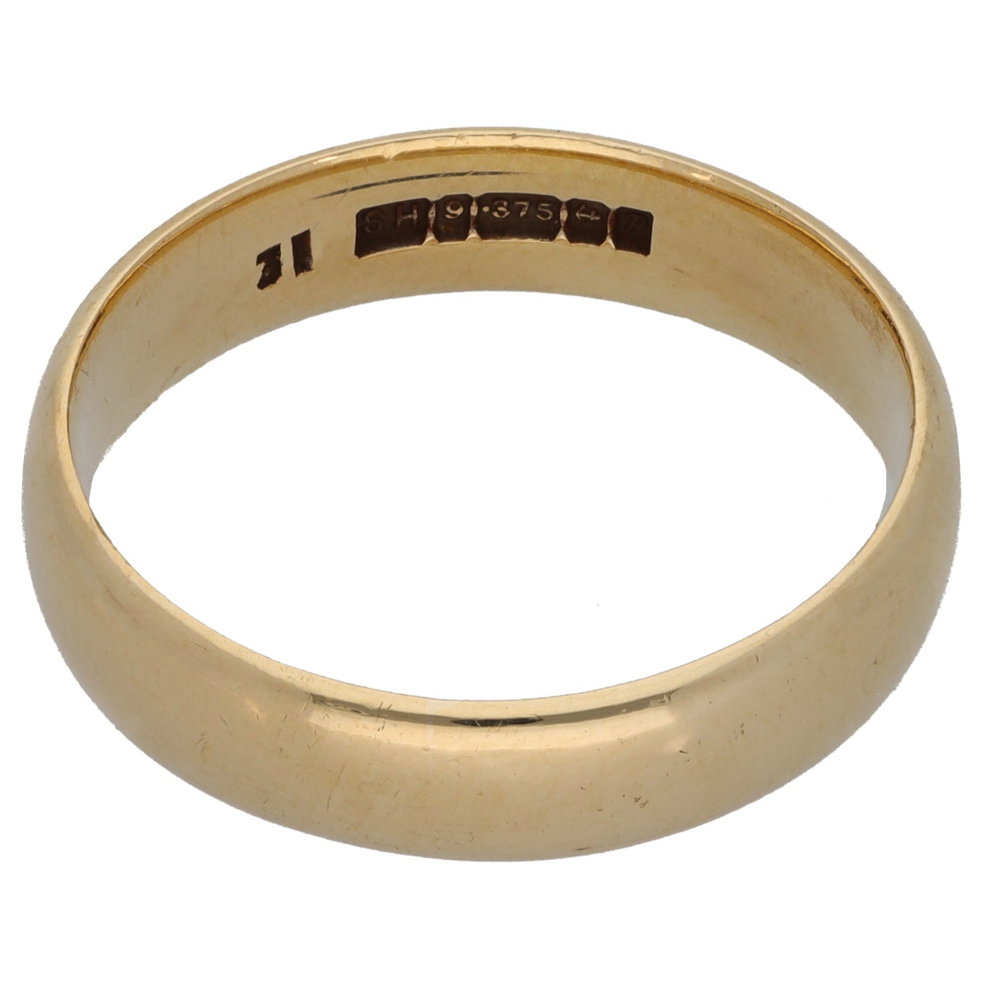 9ct Gold Plain Wedding Ring Size S