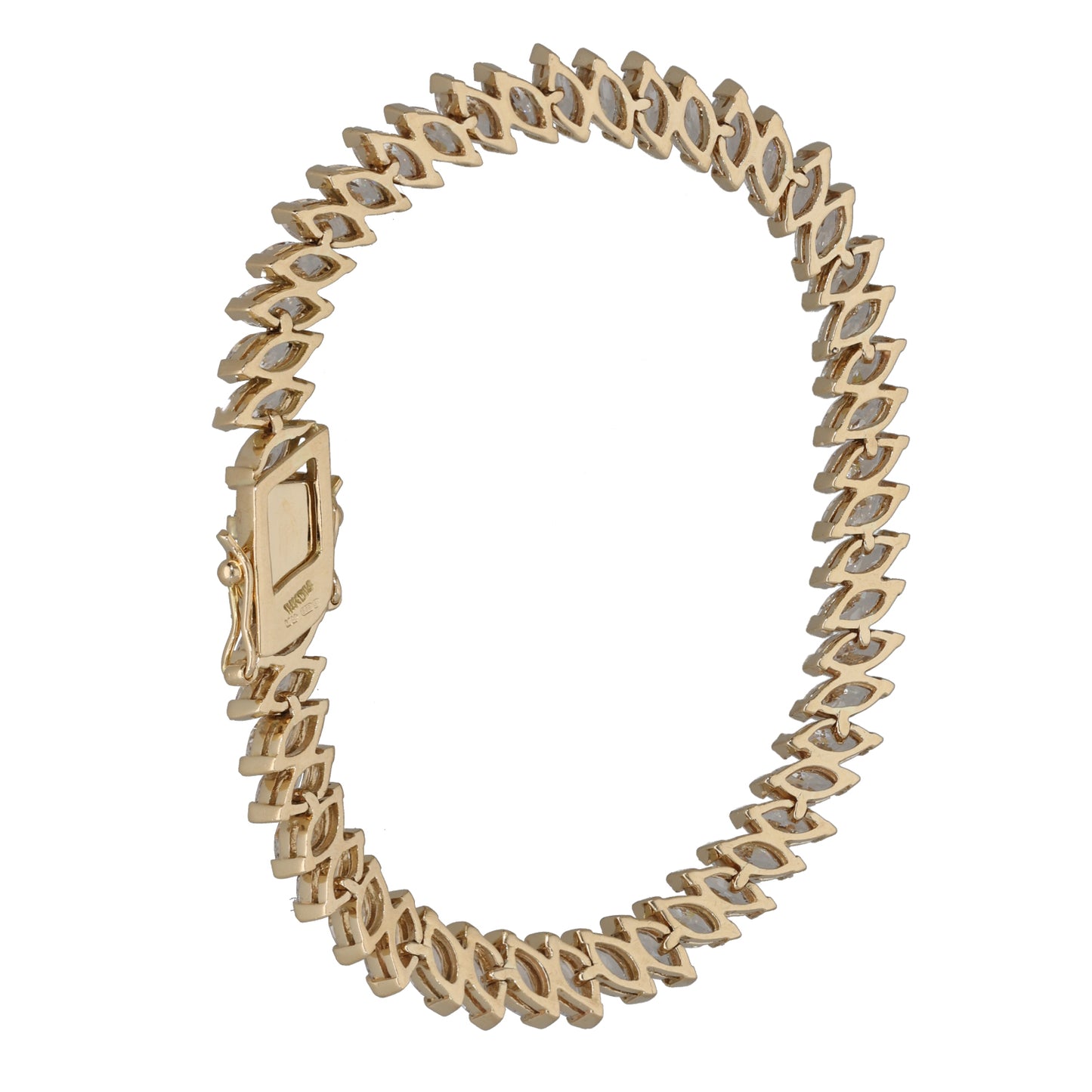 14ct Gold Cubic Zirconia Line/Tennis Bracelet