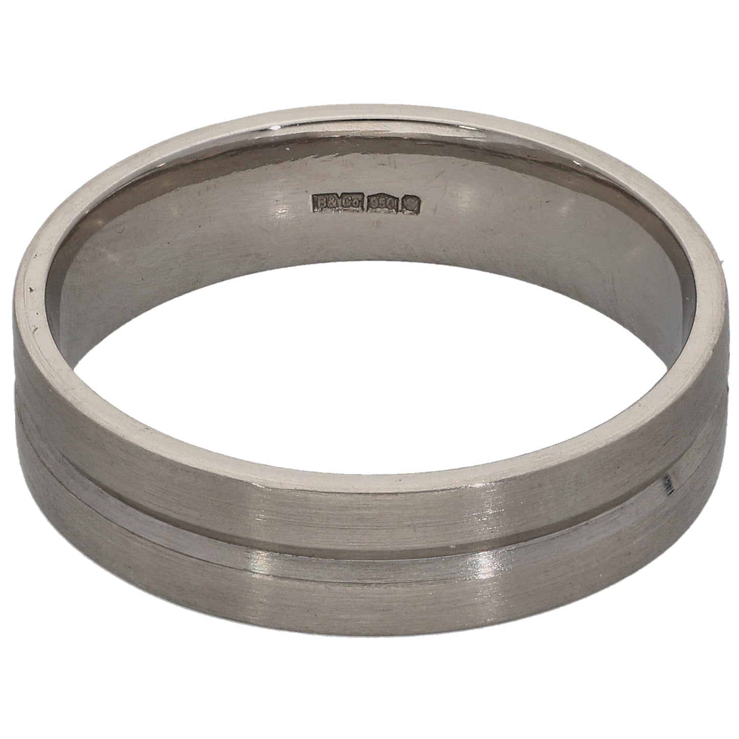 Platinum Plain Wedding Ring Size Q