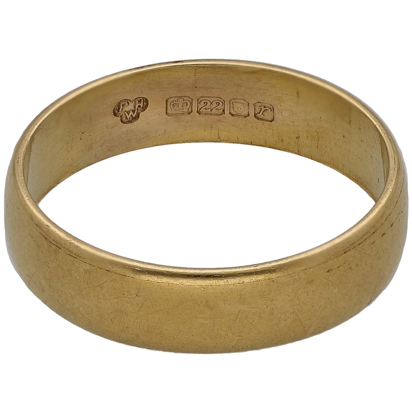 22ct Gold Plain Wedding Ring Size O