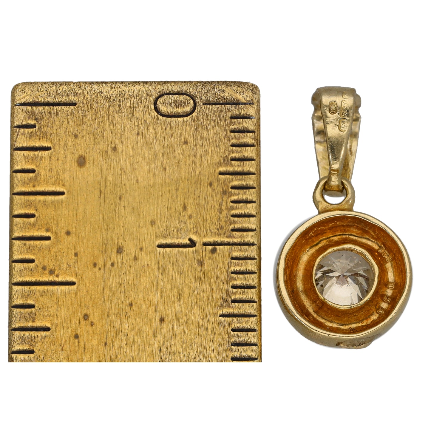 18ct Gold 0.60ct Diamond Solitaire Pendant