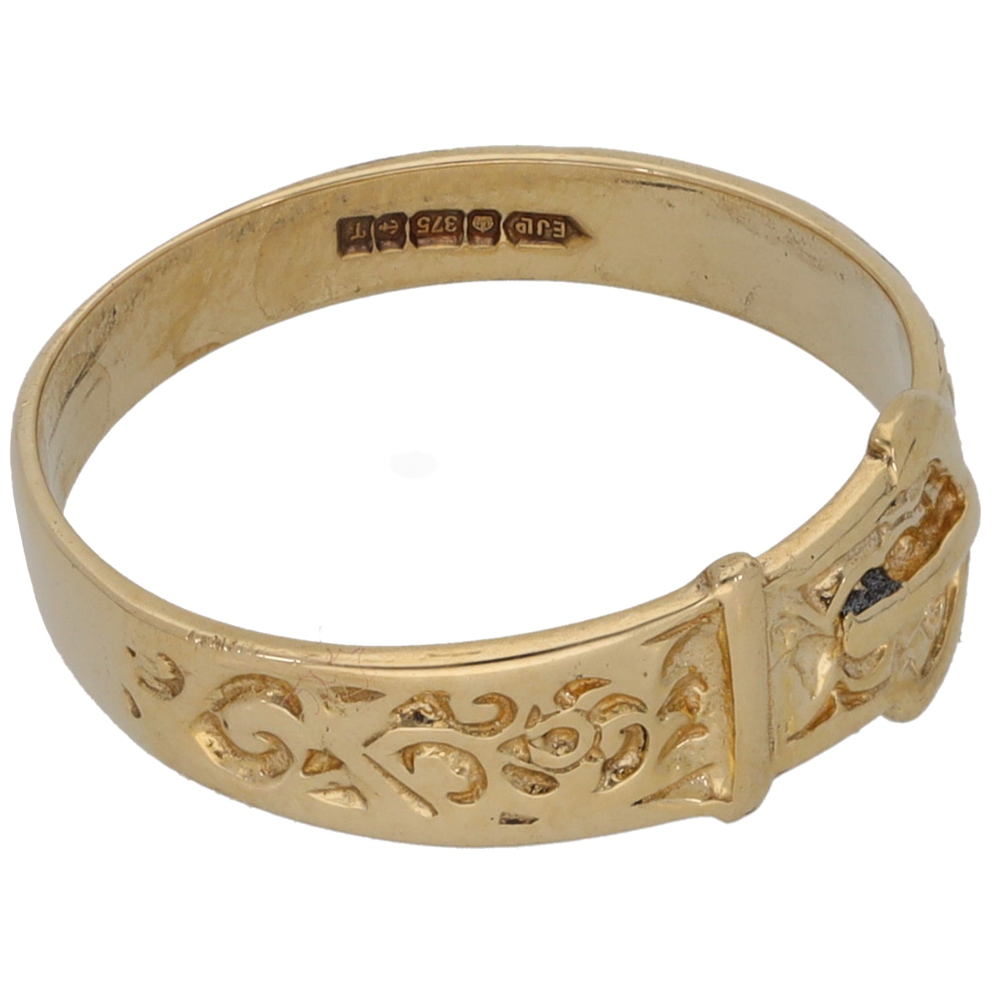 9ct Gold Buckle Ring Size M