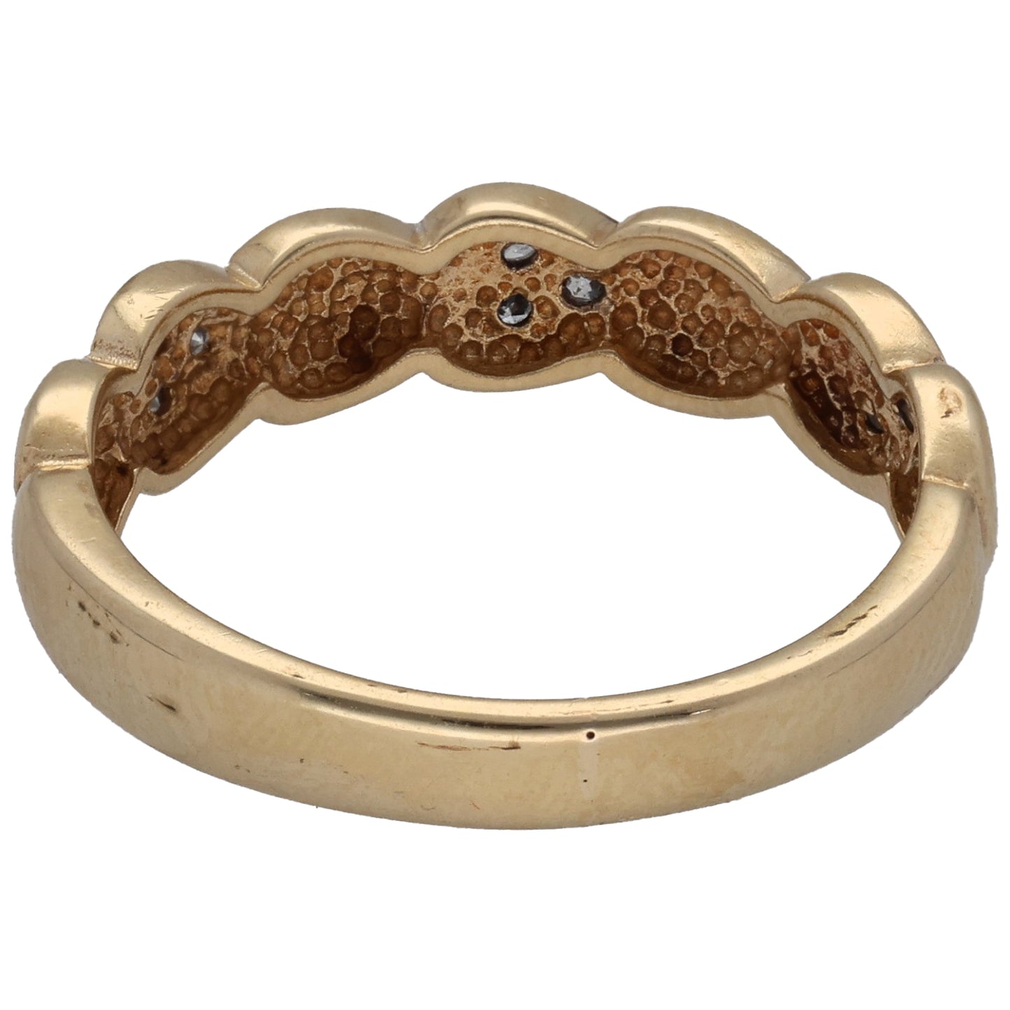9ct Gold 0.09ct Diamond Alternative Ring Size N