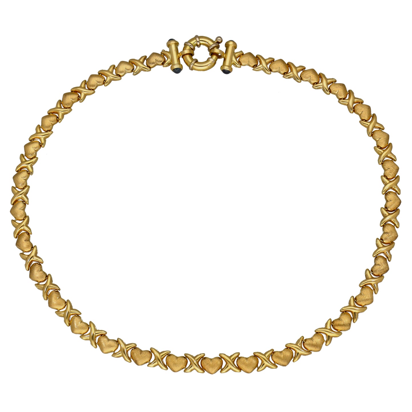 18ct Gold Sapphire Fancy Necklace 18"