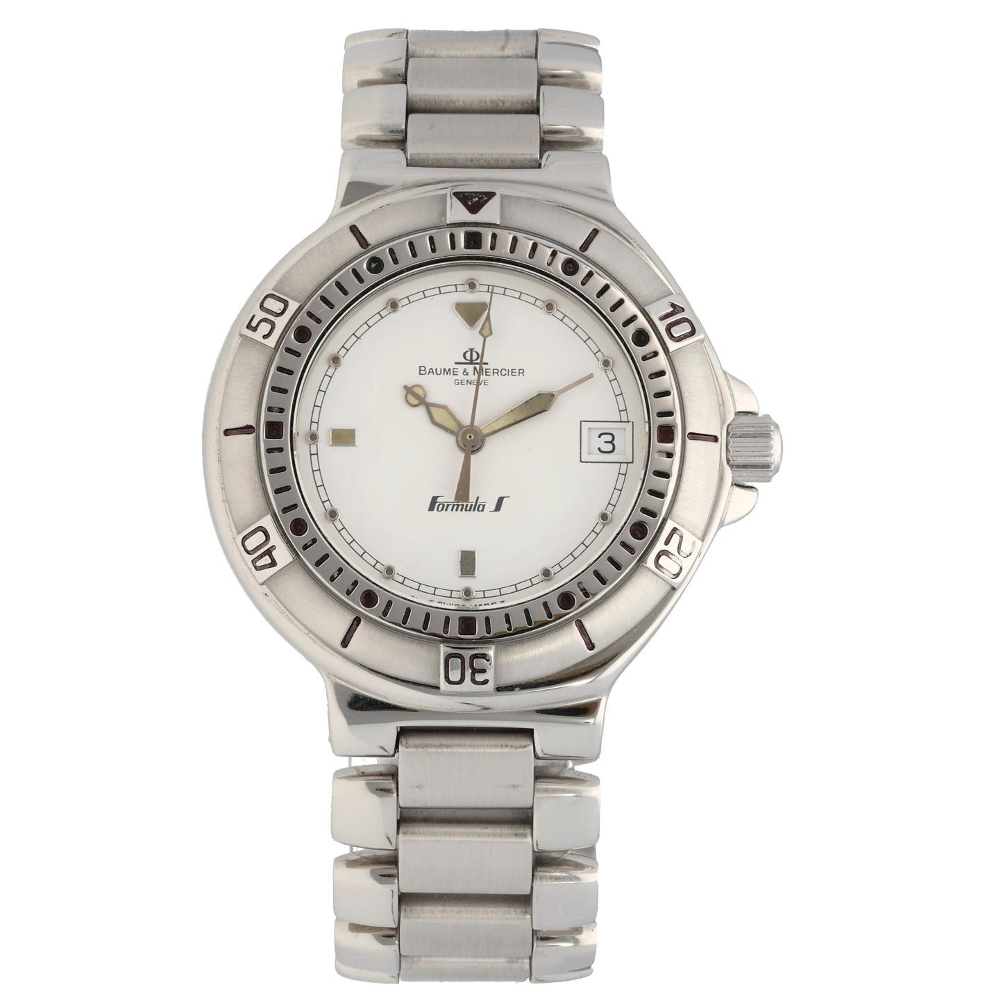 Baume Et Mercier Formula S MV04FO29 35mm Stainless Steel Watch