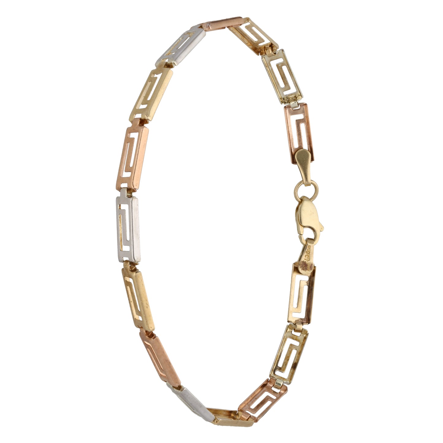 9ct Tri-Colour Gold Alternative Bracelet