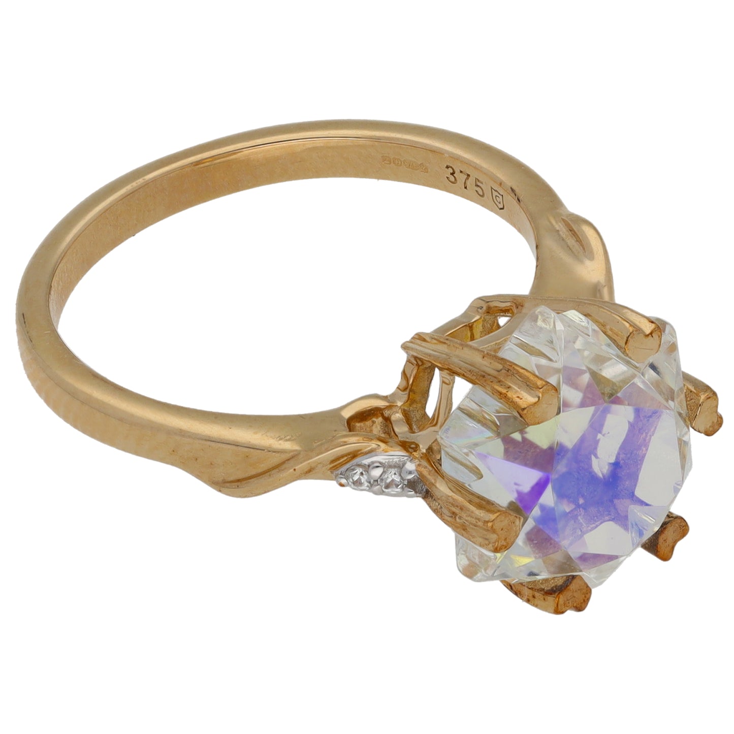 9ct Gold Coated Topaz & Sapphire Dress/Cocktail Ring Size N