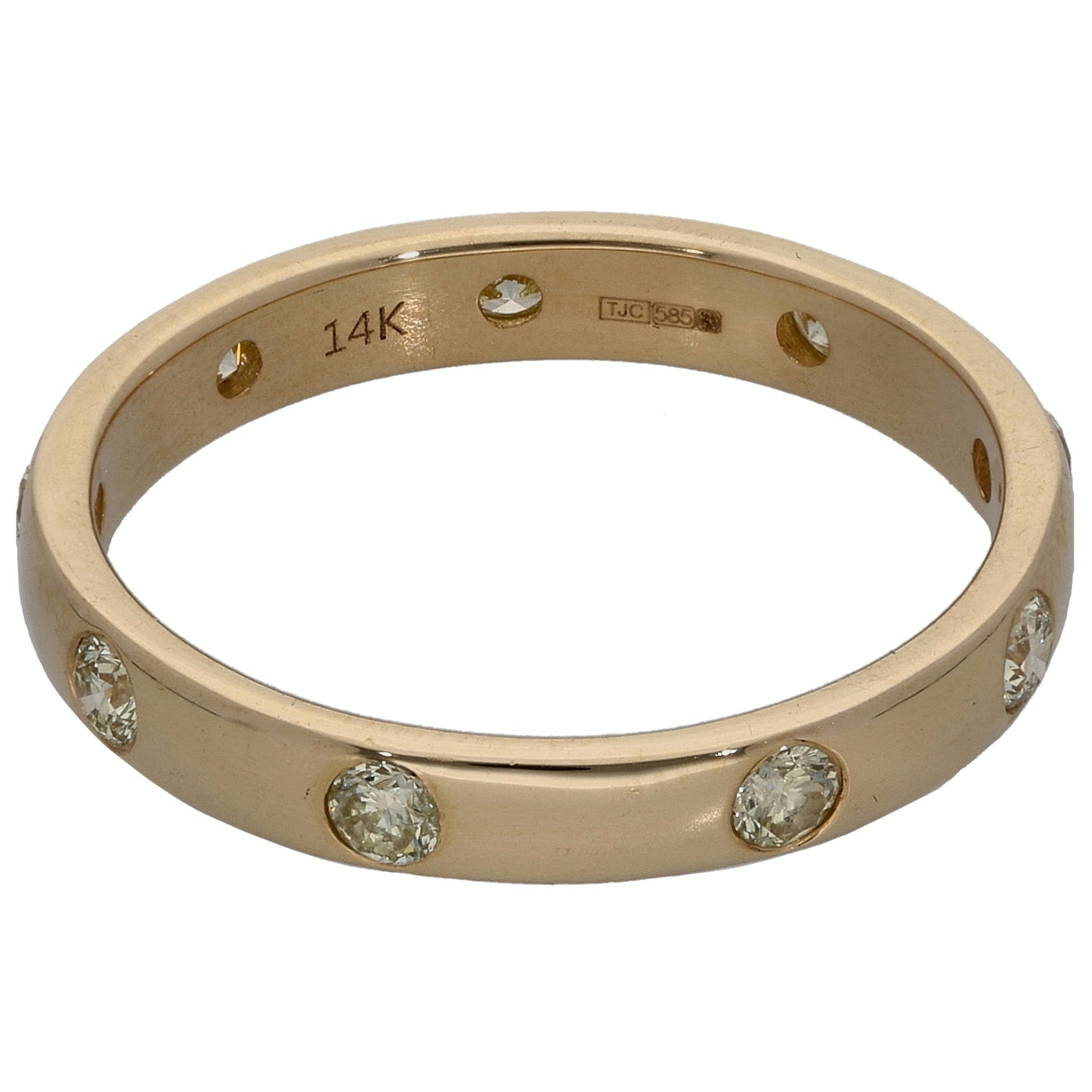 14ct Gold 0.45ct Diamond Alternative Ring Size P