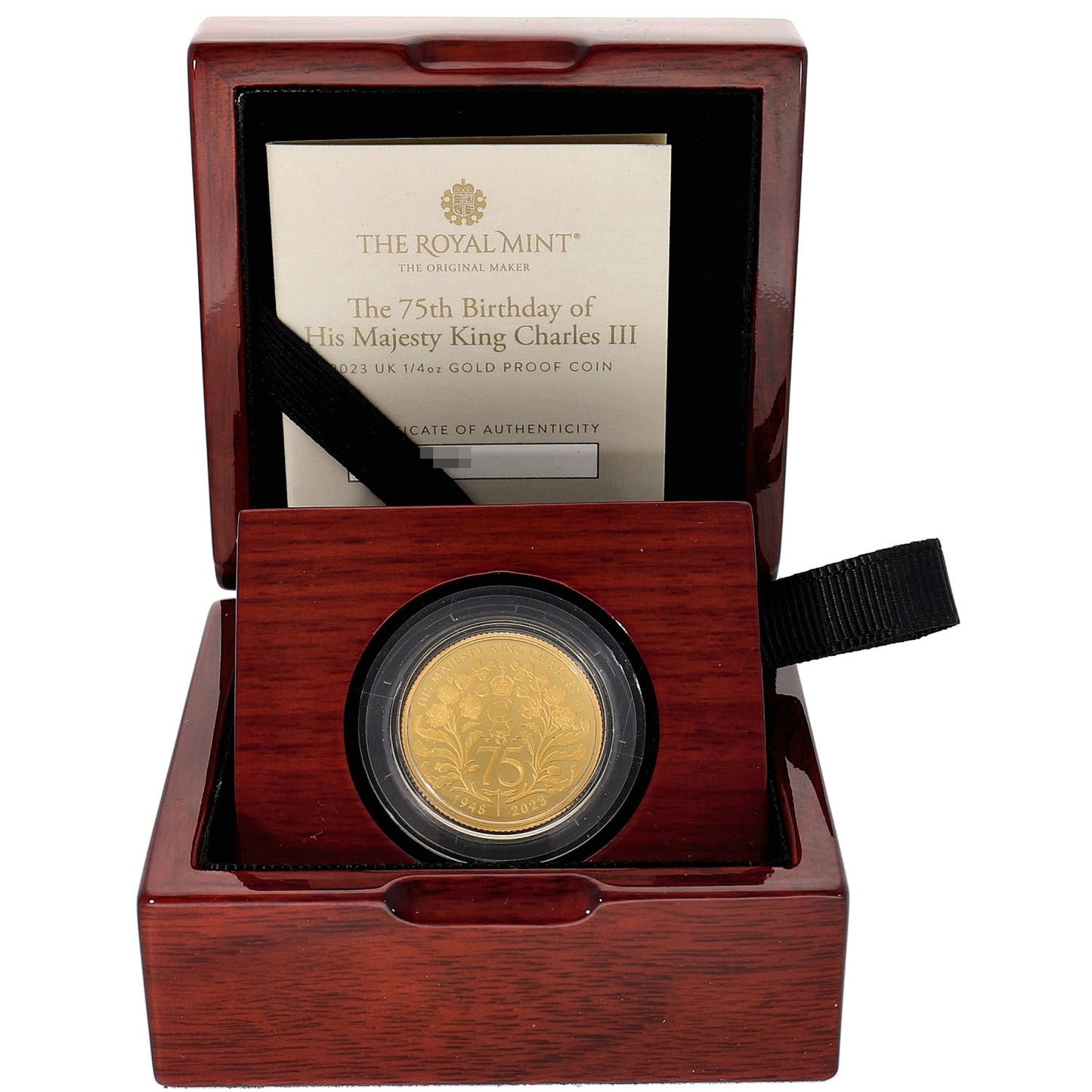 22ct Gold The 75th Birthday Of King Charles III 1/4 OZ 2023