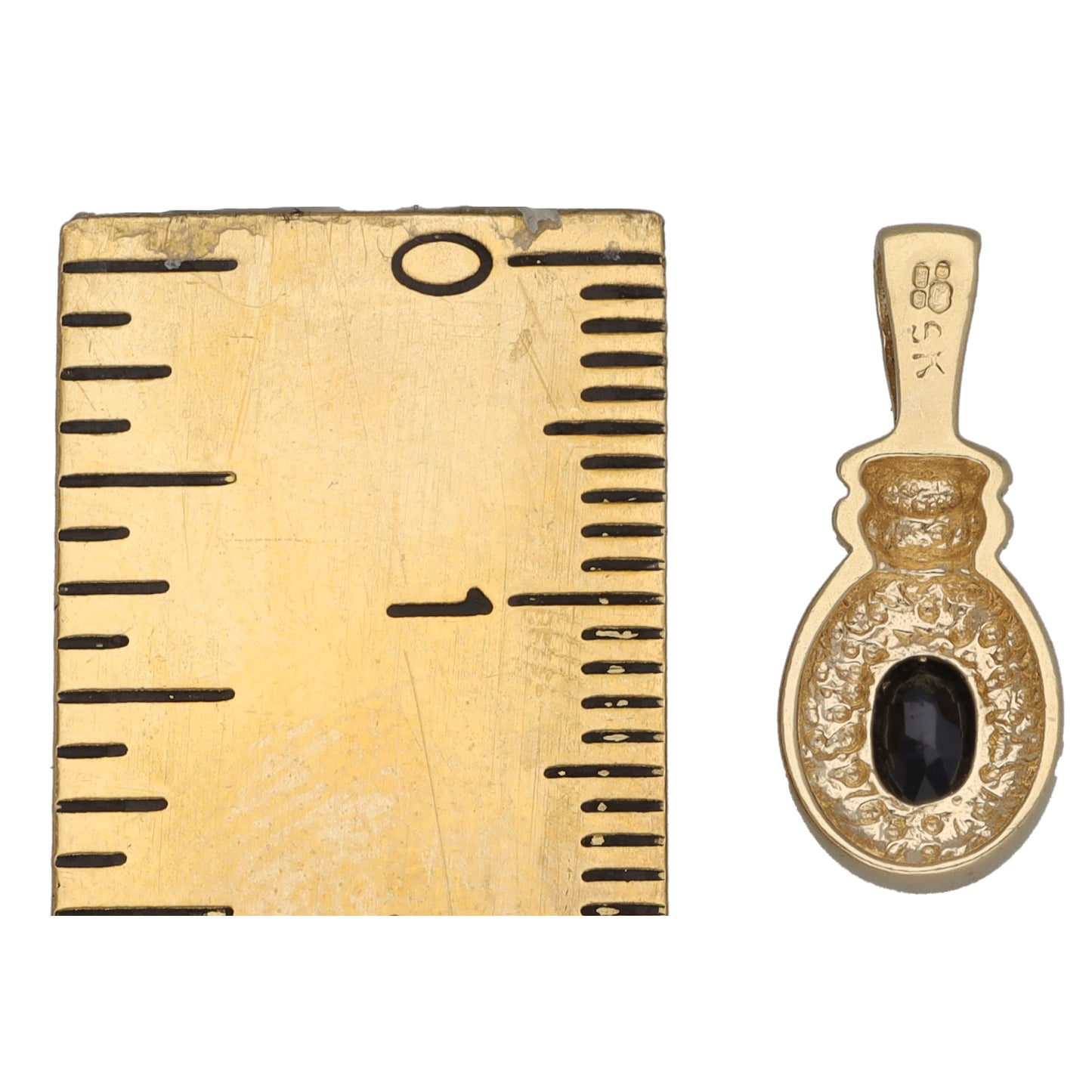 9ct Gold Sapphire Single Stone Pendant