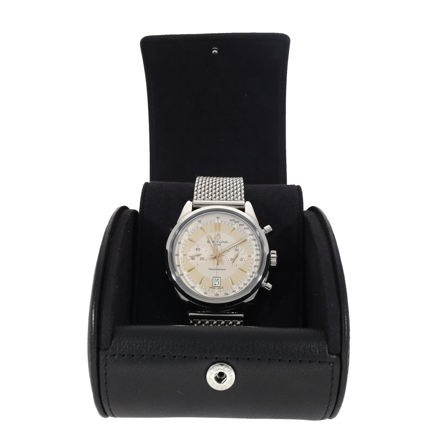 Breitling Transocean AB0154 43mm Stainless Steel Watch