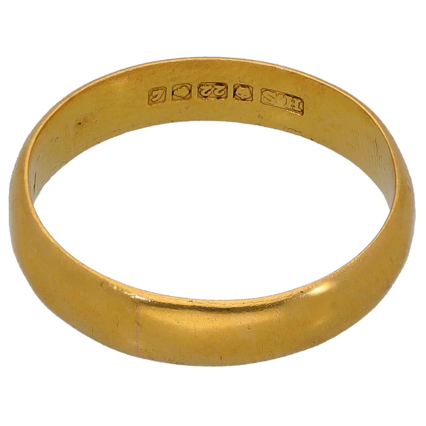 22ct Gold Plain Wedding Ring Size P