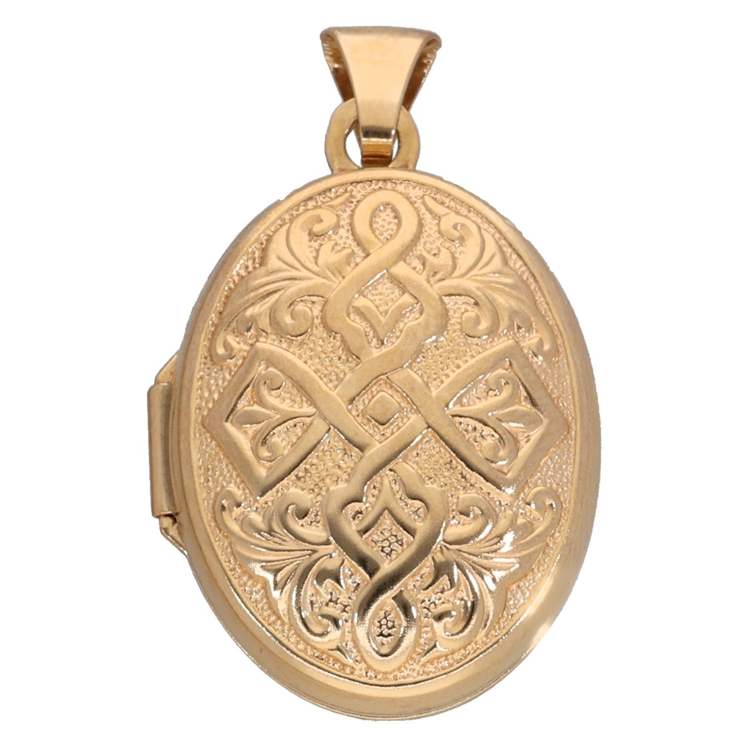 9ct Gold Patterned Locket Pendant