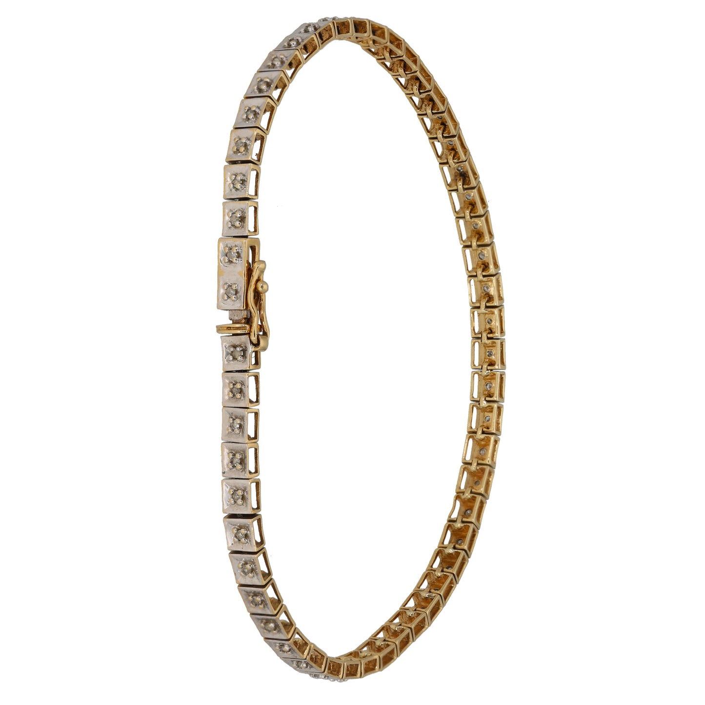 9ct Gold 0.26ct Round Diamond Fancy Bracelet