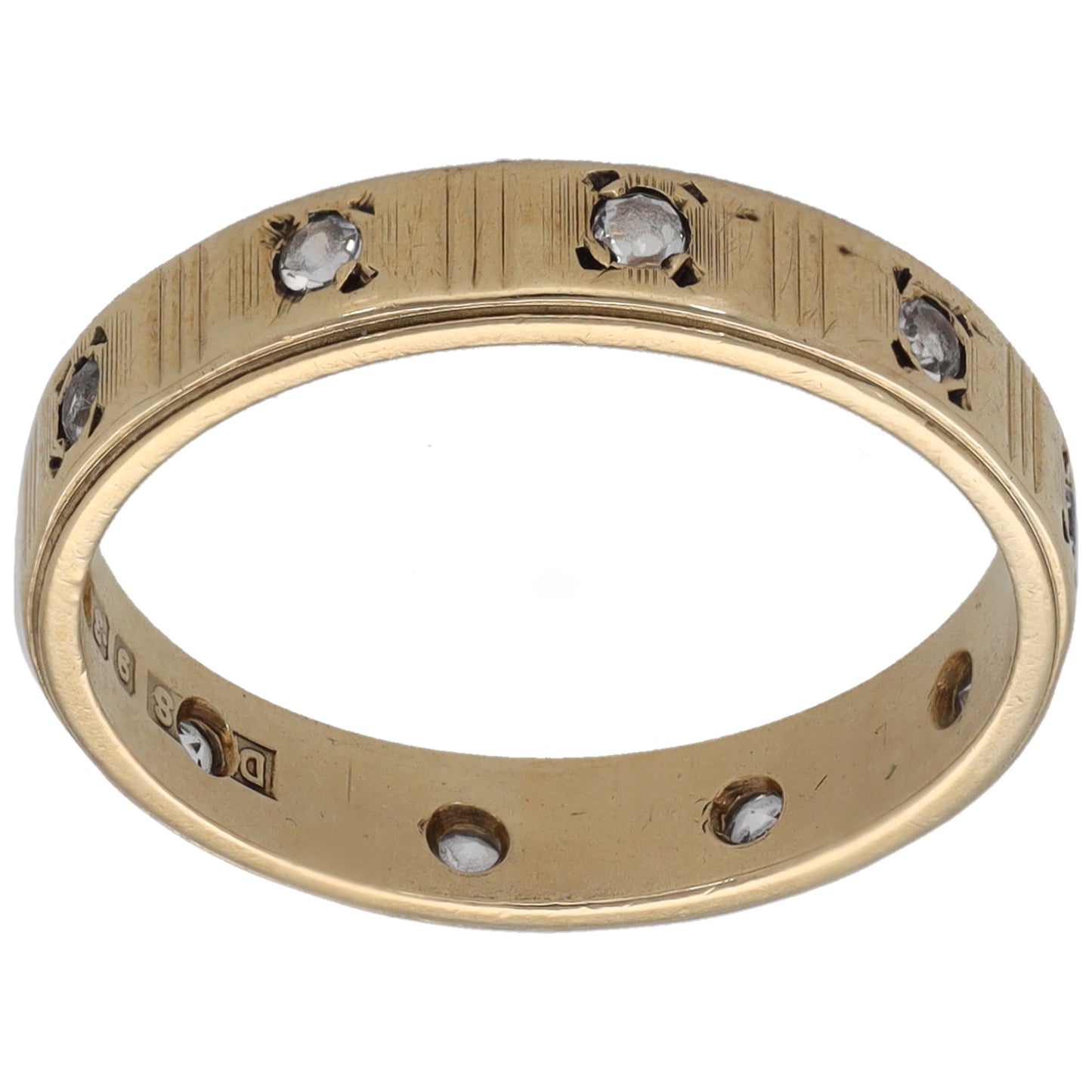 9ct Gold Cubic Zirconia Eternity Ring Size M