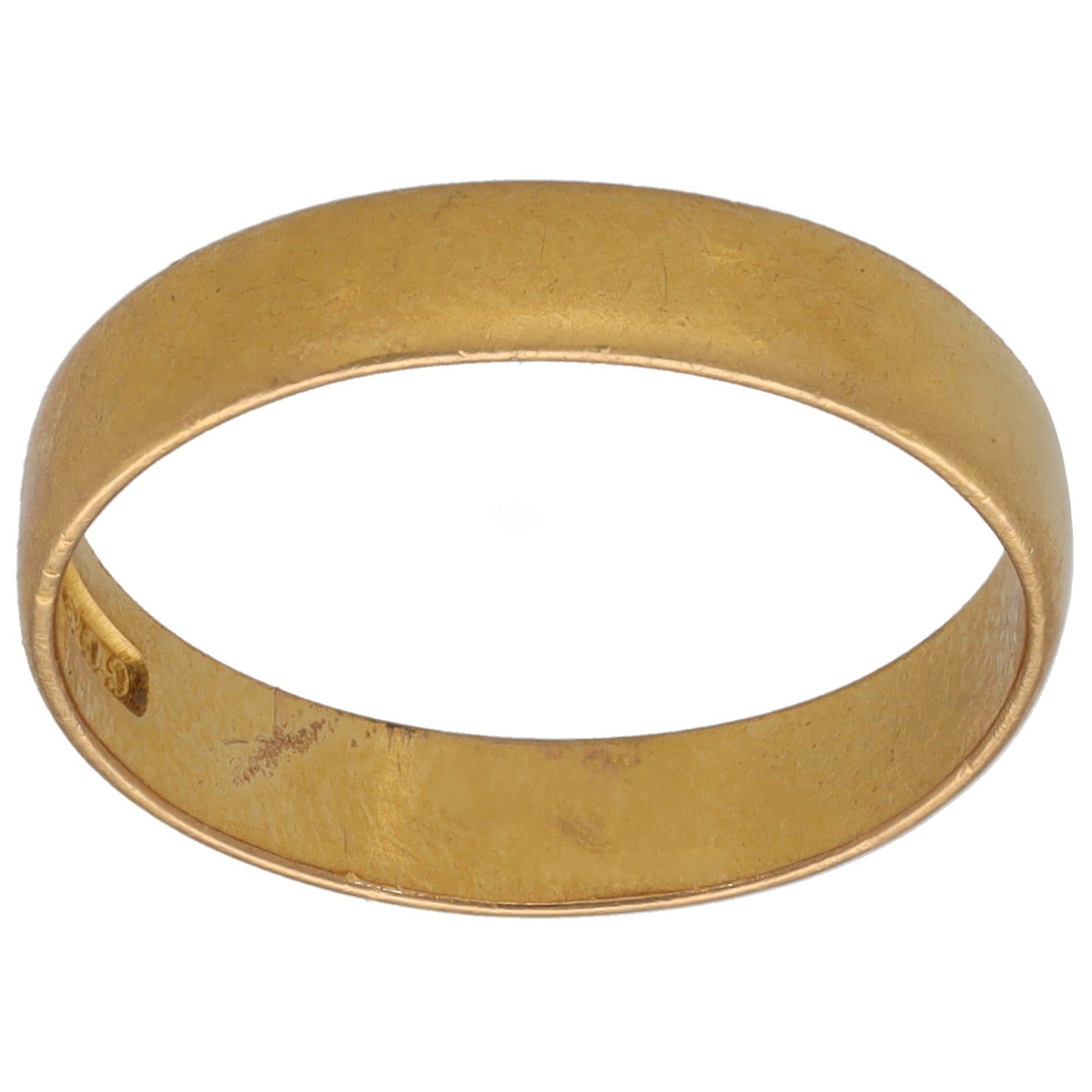 22ct Gold Plain Wedding Ring Size L