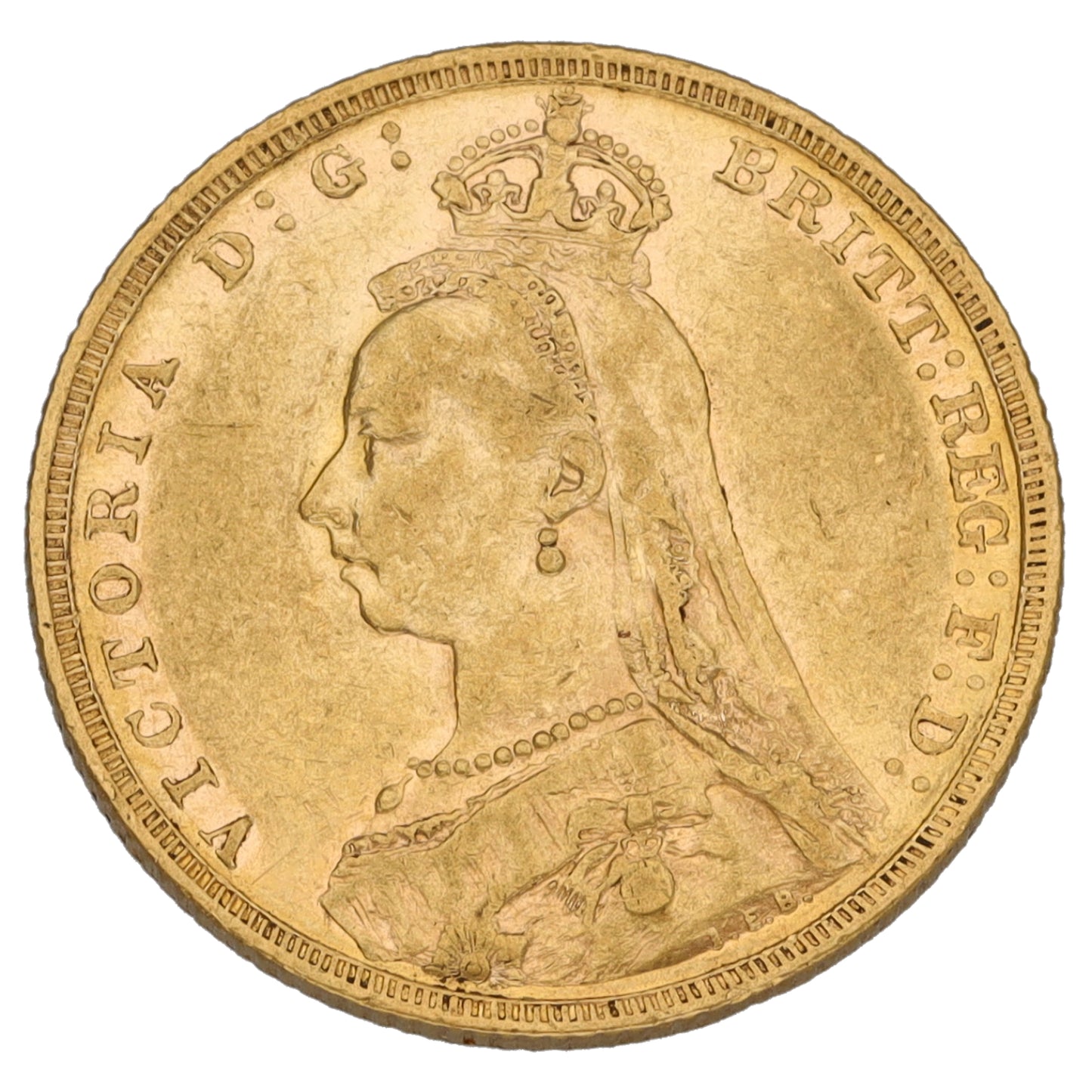 22ct Gold Queen Victoria Full Sovereign Coin 1890