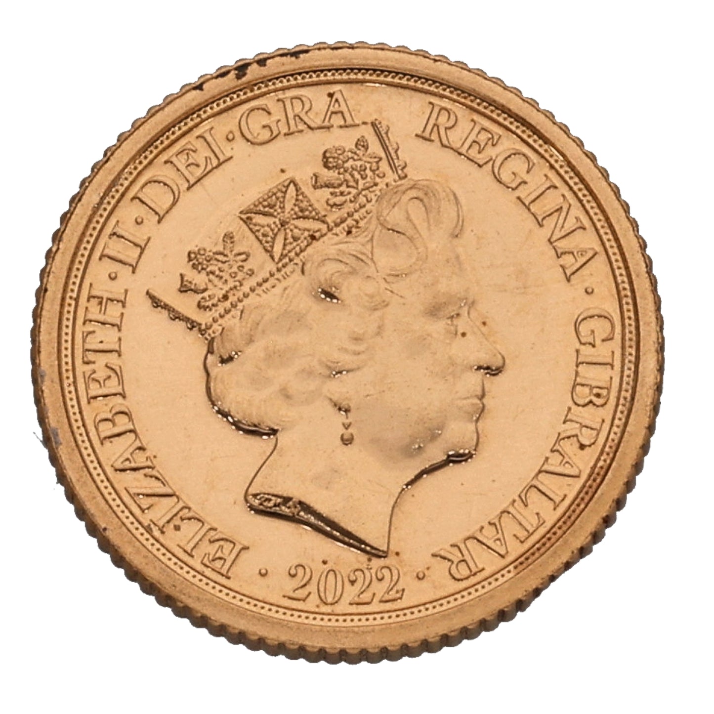 22ct Gold Queen Elizabeth II Quarter Sovereign Coin 2022