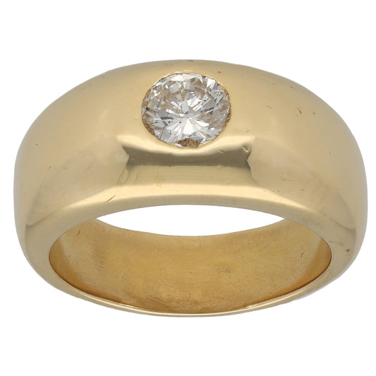 18ct Gold 0.70ct Diamond Solitaire Ring Size Q