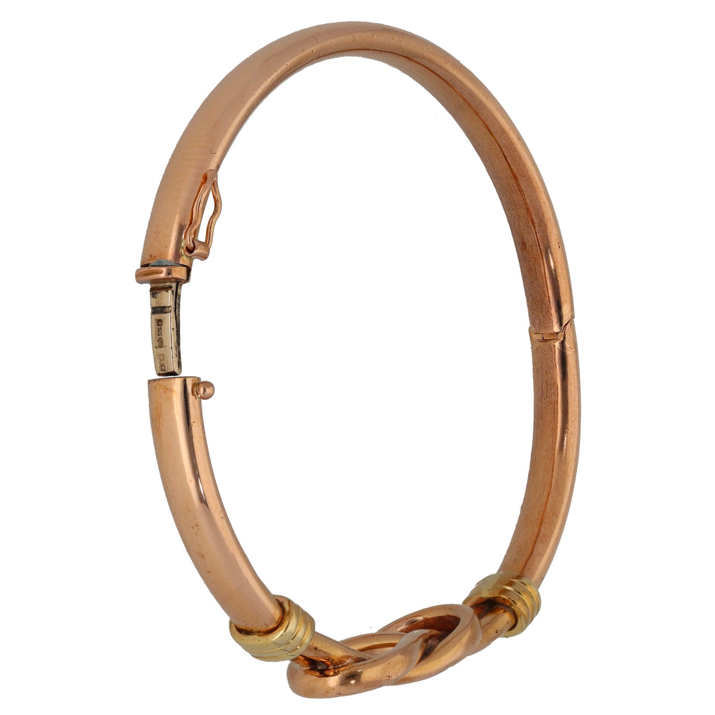 9ct Rose Gold Hinged/Clasp Bangle