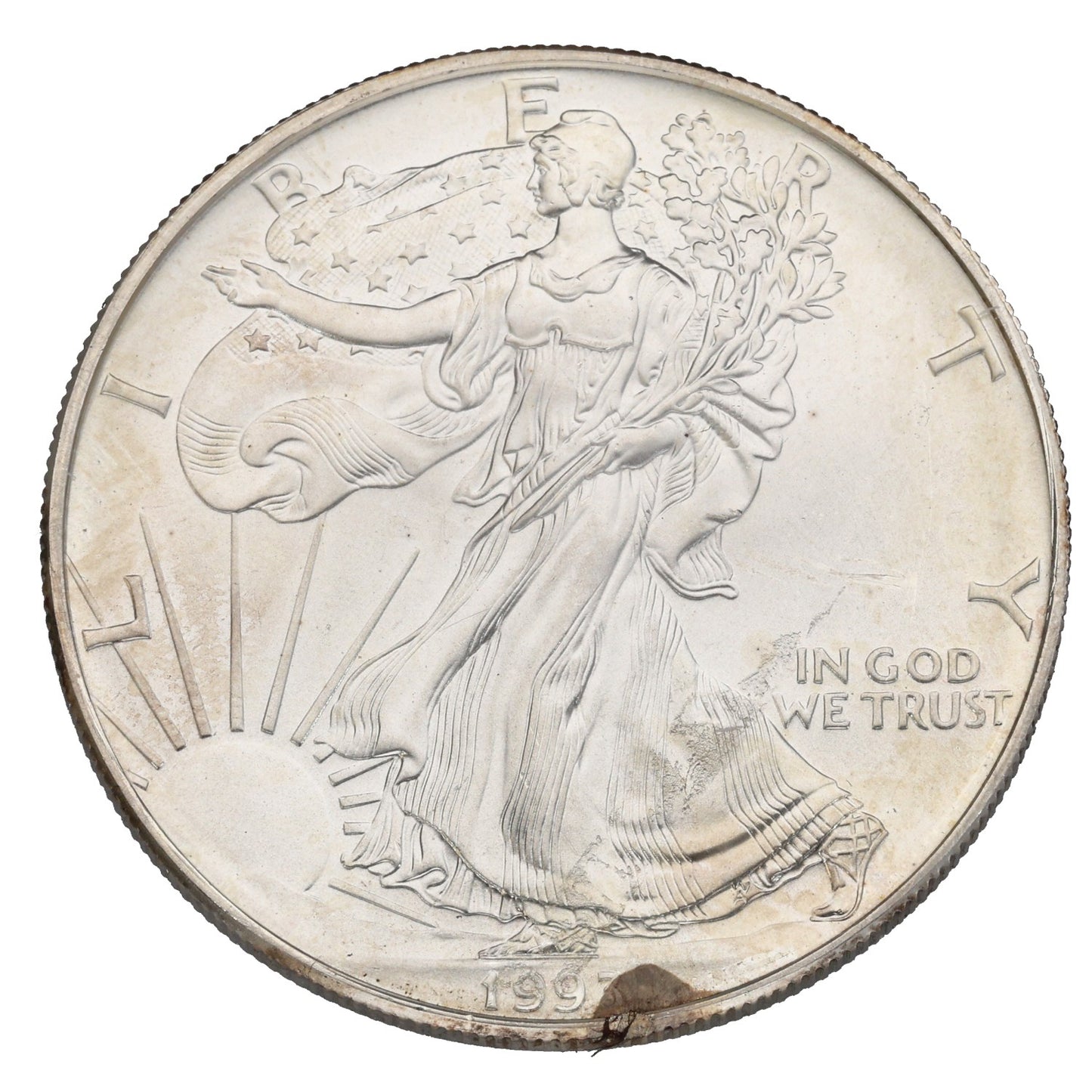 Fine Silver USA Liberty 1 OZ Coin 1997
