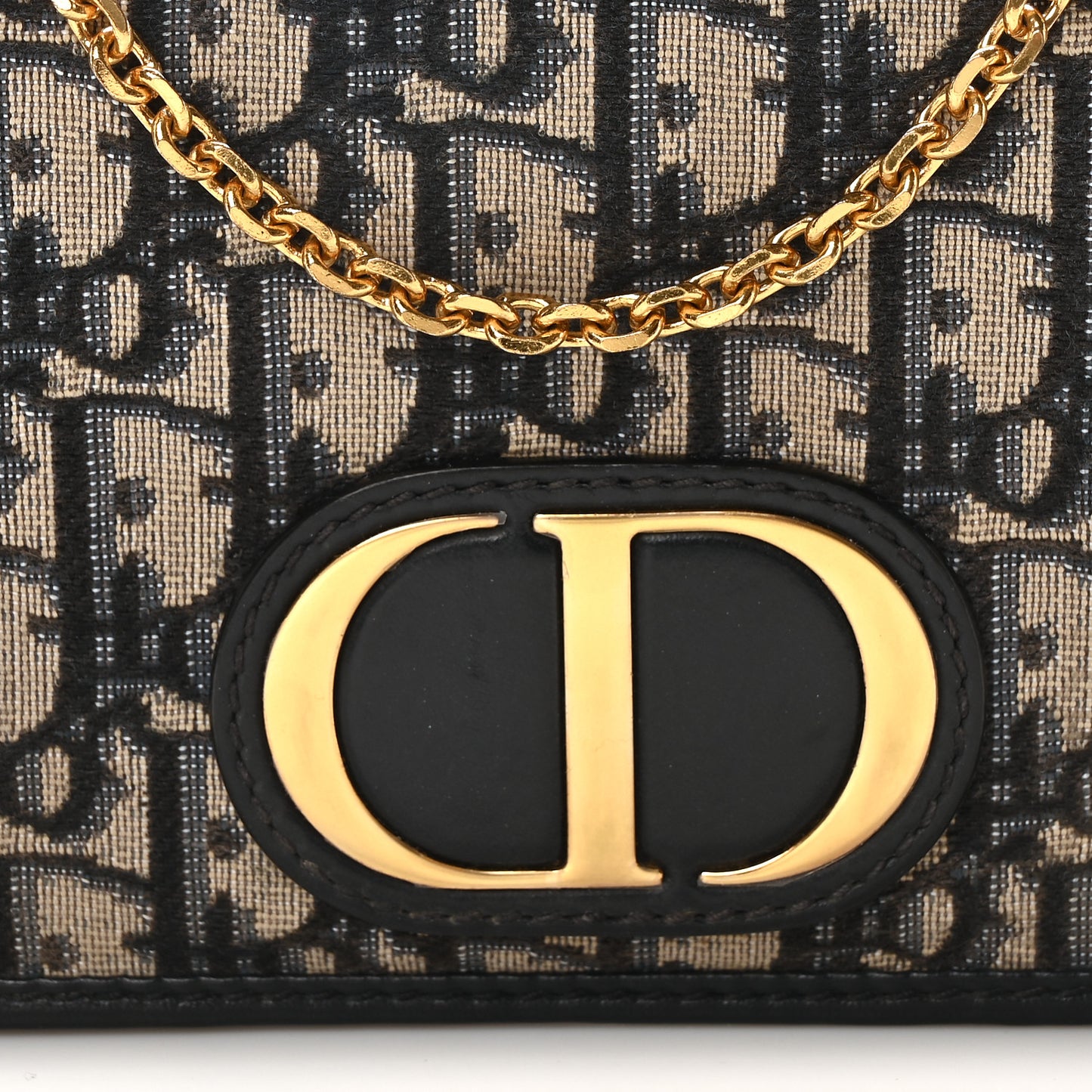 Dior Oblique 30 Montaigne 2-In-1 Pouch Canvas Bag - Blue