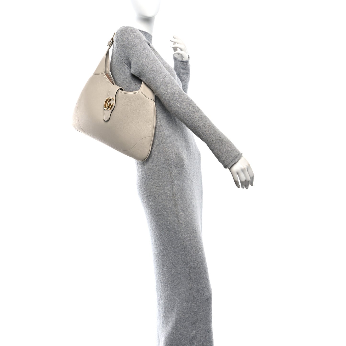 Gucci Aphrodite Medium Calfskin Leather Bag - Mystic White