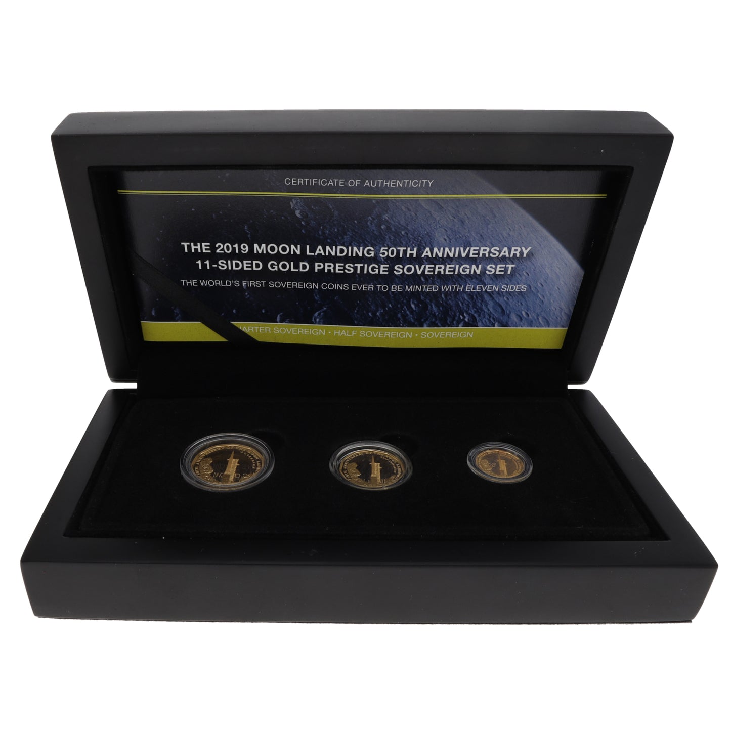 22ct Gold Moon Landing 50th Anniversary Sovereign Coin Set 2019