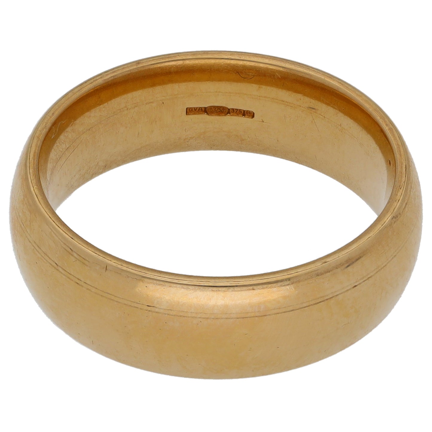 9ct Gold Plain Wedding Ring Size M