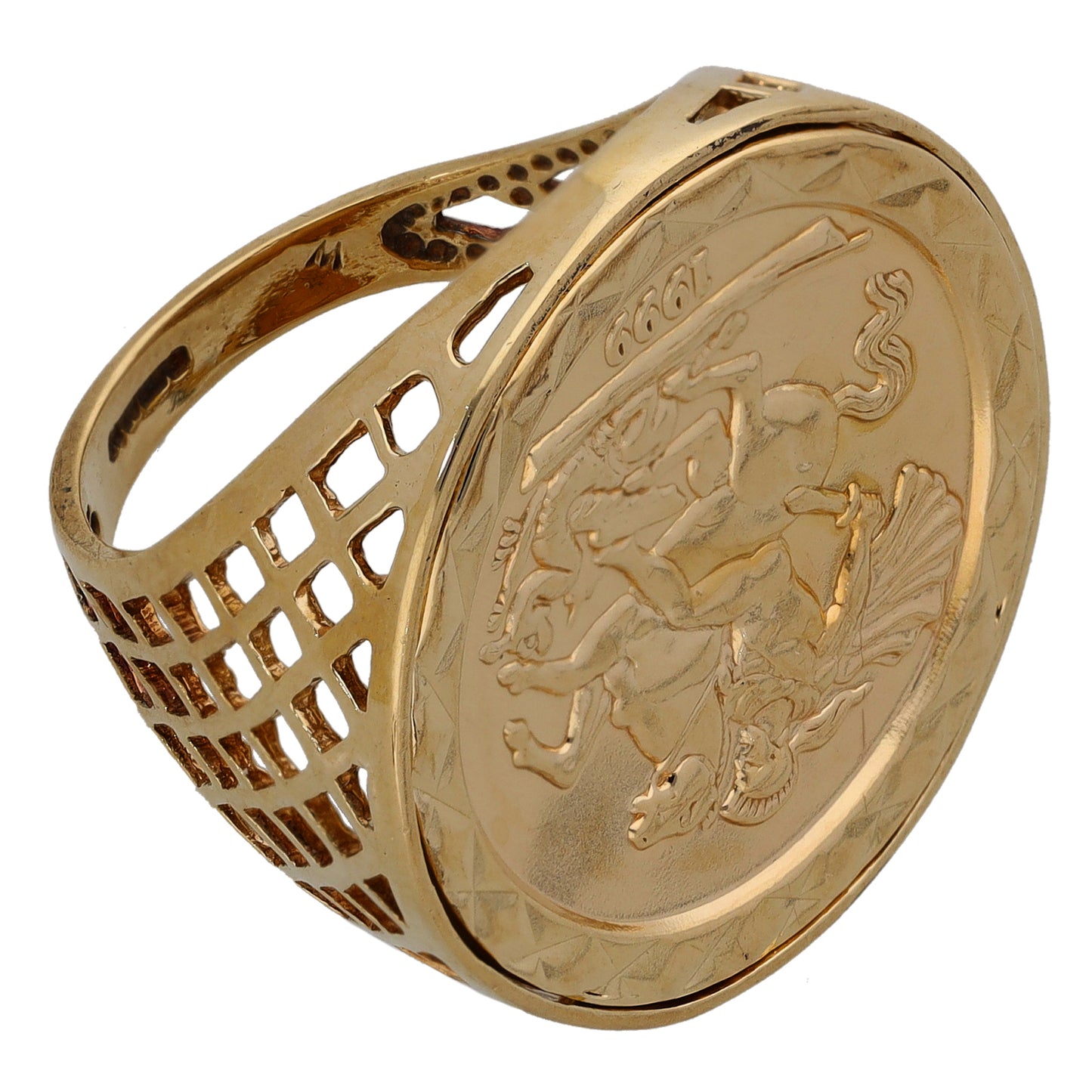 9ct Gold St George Ring Size L