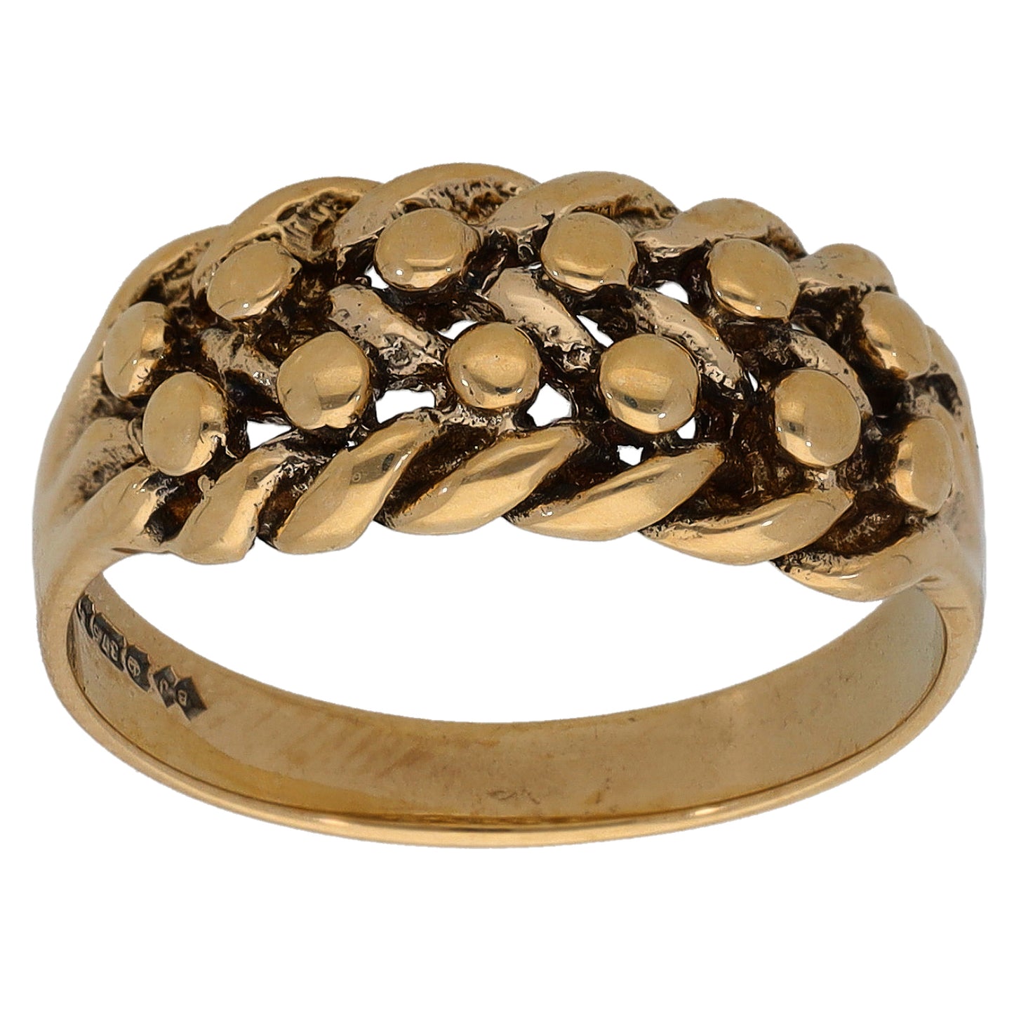 9ct Gold Keeper Ring Size L