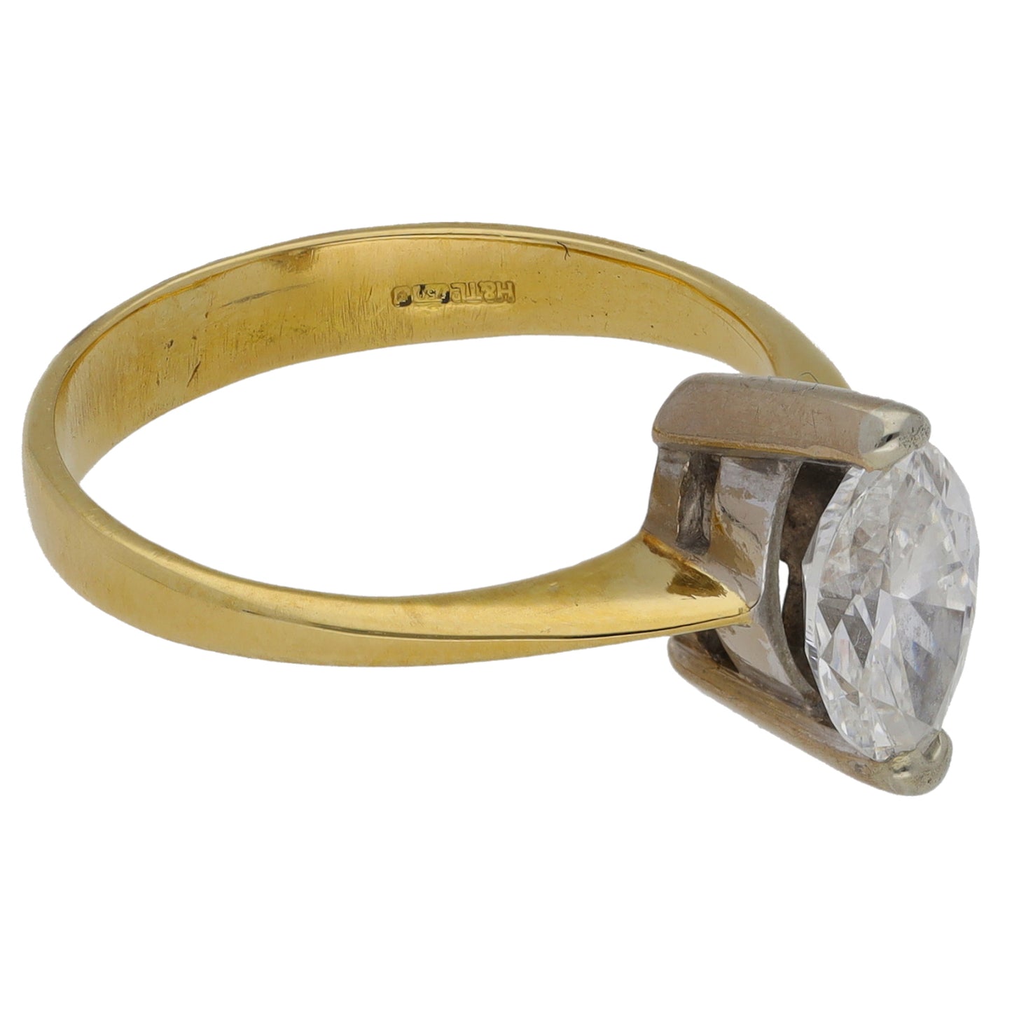 18ct Gold 1.07ct Diamond Solitaire Ring Size K