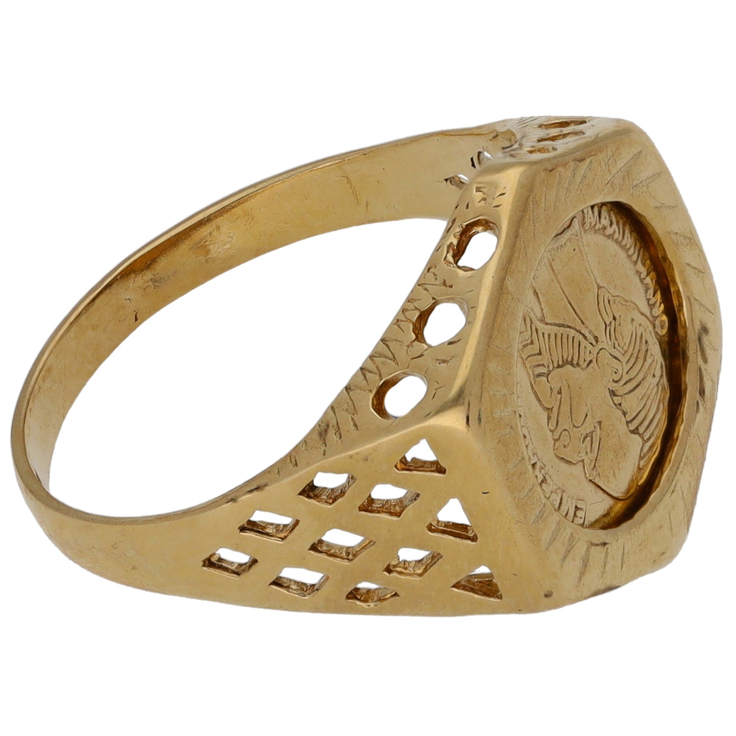 9ct Gold Alternative Ring Size J