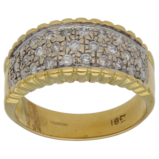 14ct Gold 0.58ct Diamond Dress/Cocktail Ring Size U