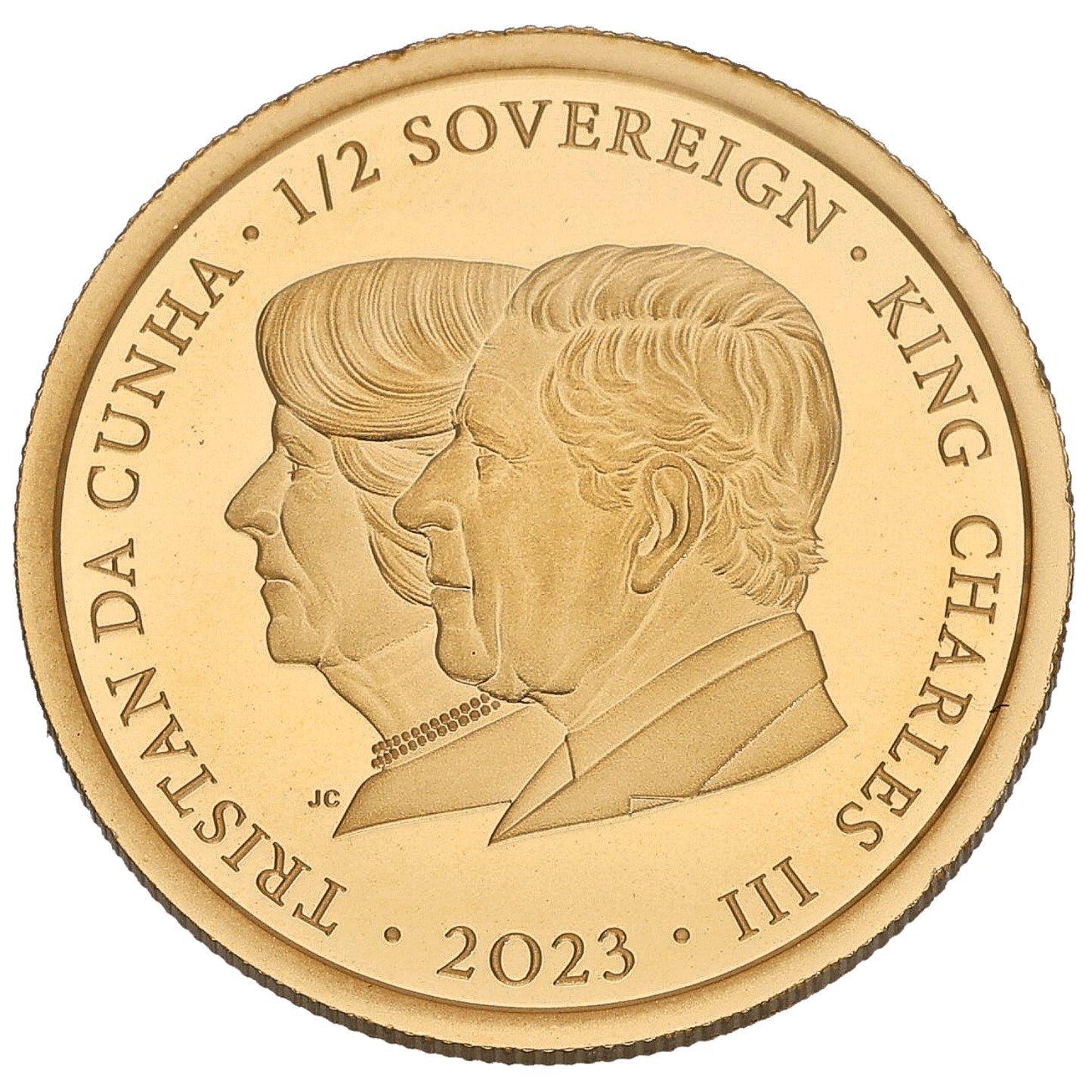 22ct Gold King Charles III Coronation Half Sovereign Coin 2023