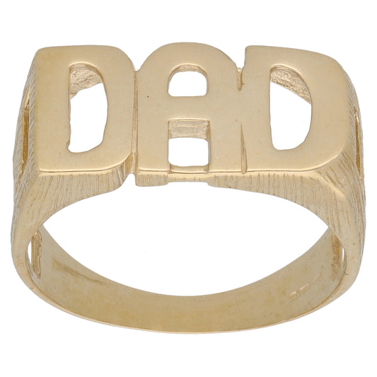 New 9ct Gold Dad Ring Size T-Y