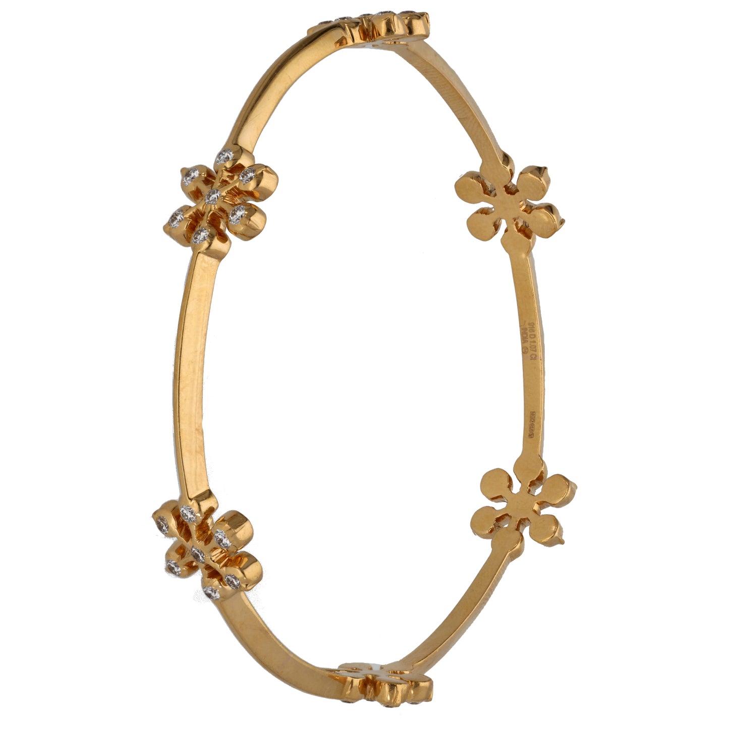 22ct Rose Gold 1.05ct Diamond Fancy Stone Set Bracelet