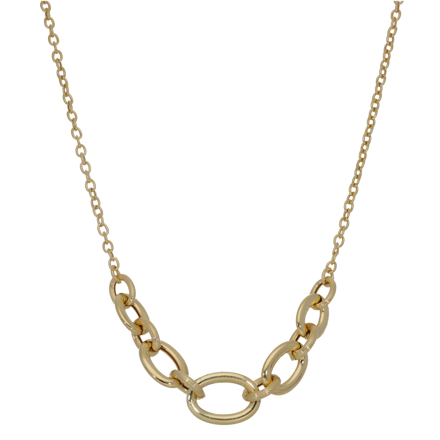 New 9ct Gold Curb Link Necklace 18"