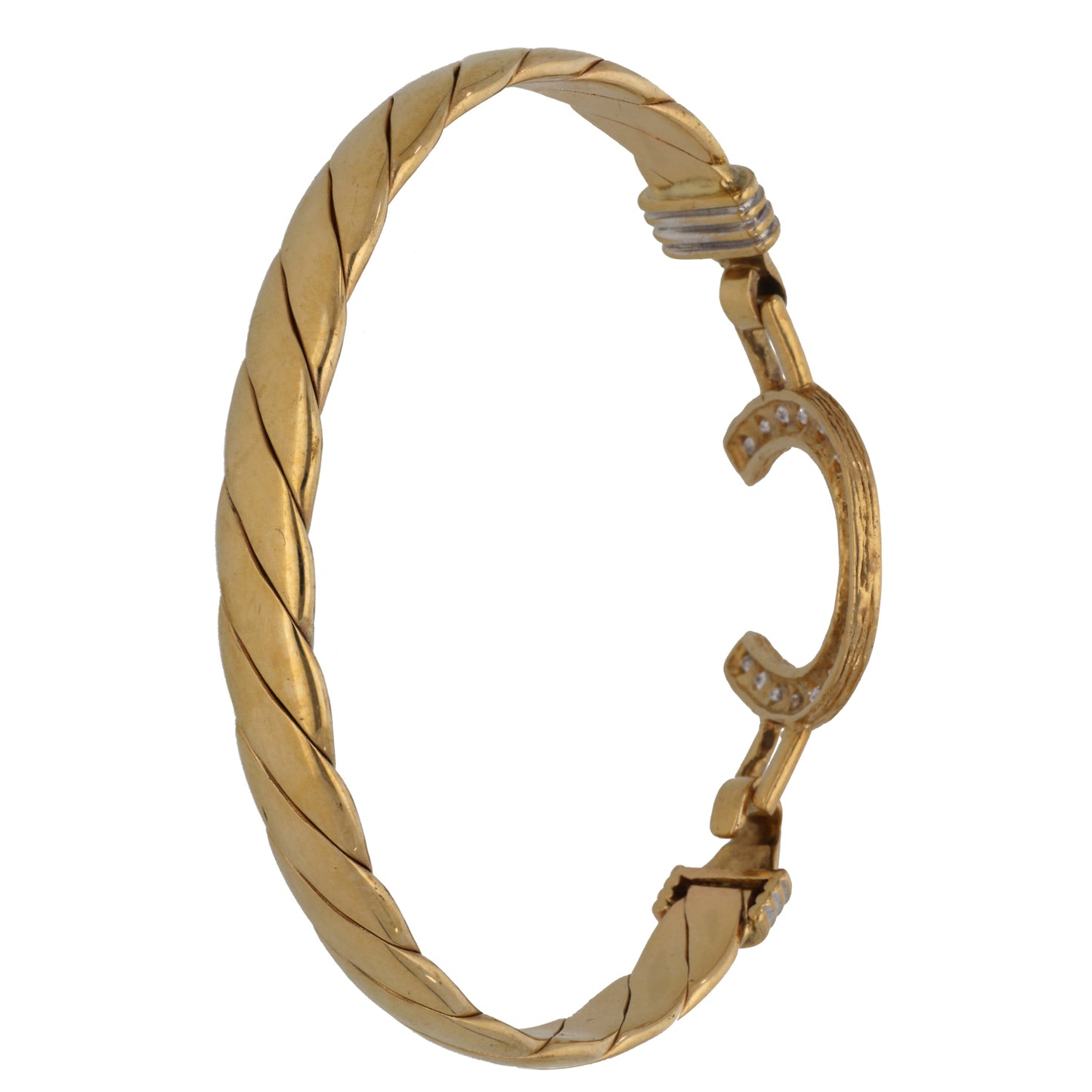 9ct Gold Cubic Zirconia Alternative Bangle