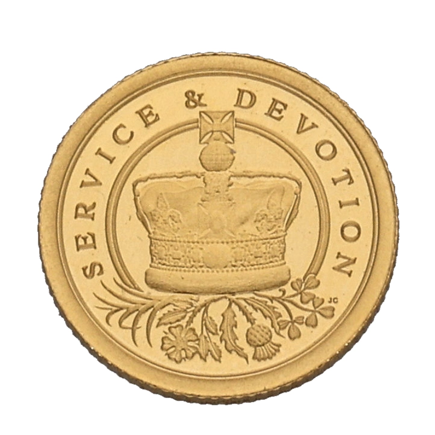 22ct Gold Queen Elizabeth II Service & Devotion Eighth Sovereign Coin 2022