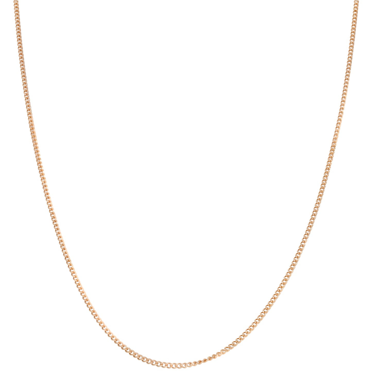 9ct Rose Gold Curb Chain 18"