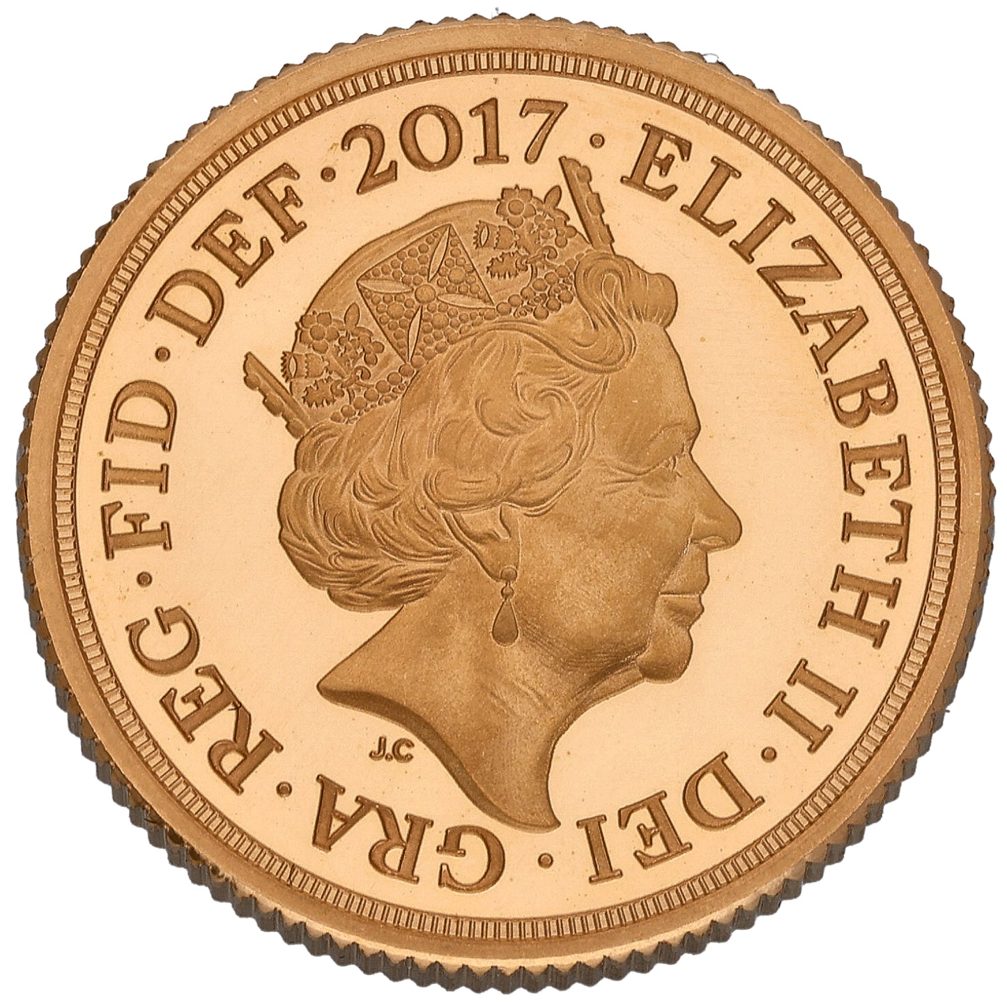 22ct Gold The Piedfort Sovereign Coin 2017
