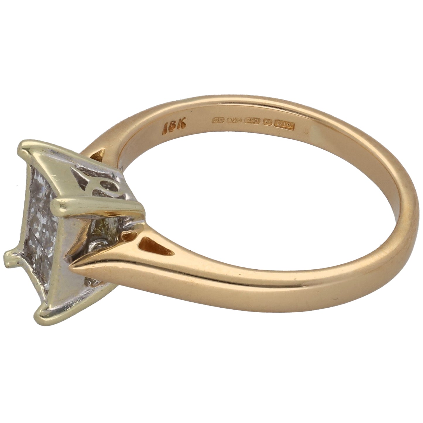 18ct Gold 0.42ct Diamond Cluster Ring Size M