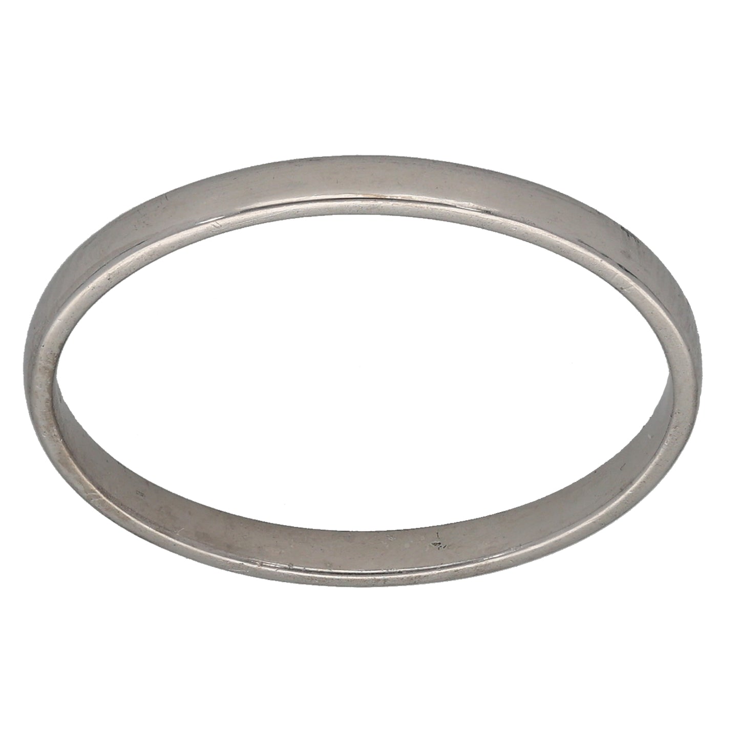 18ct White Gold Plain Wedding Ring Size V