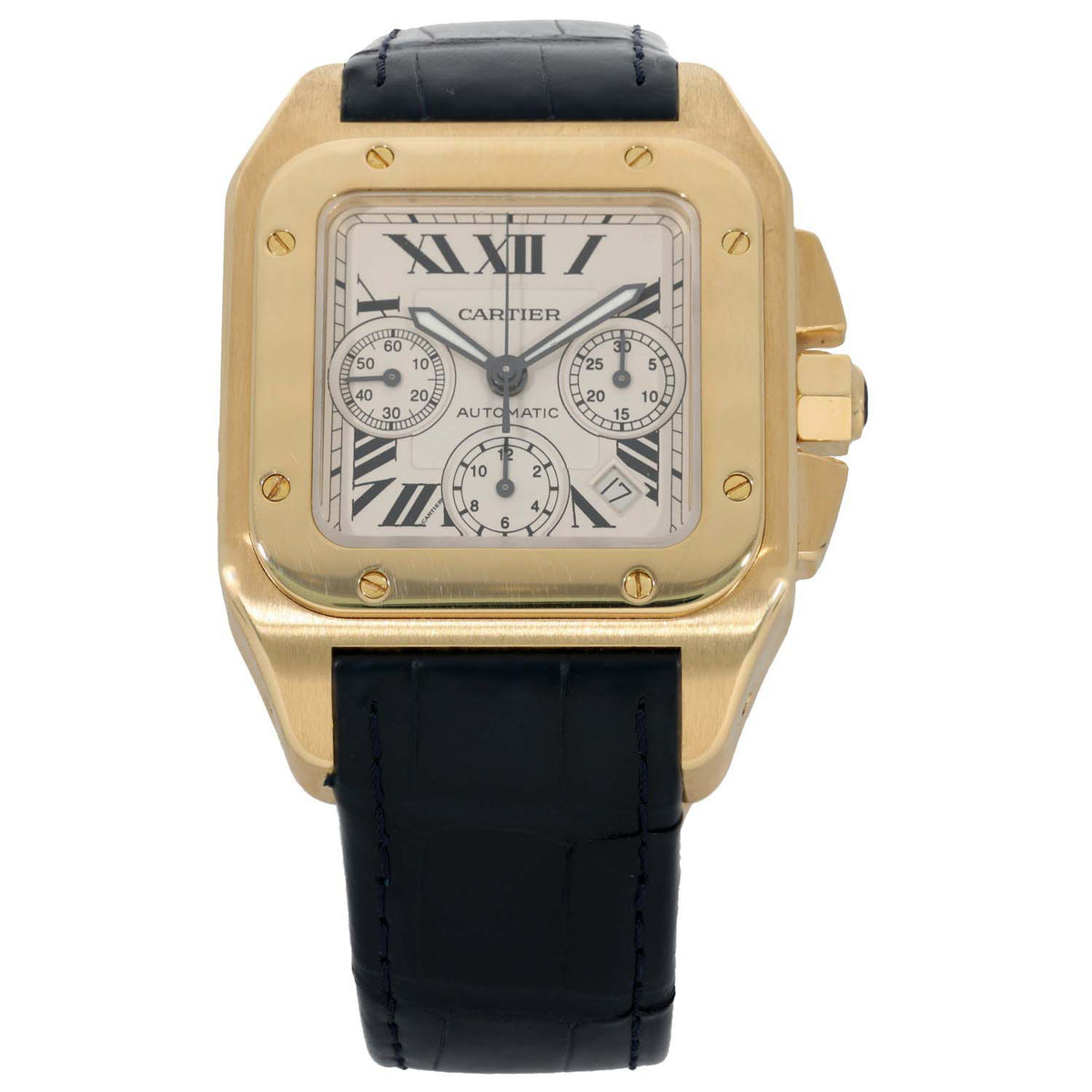 Cartier Santos 100 W20096Y1 41.5mm Gold Watch